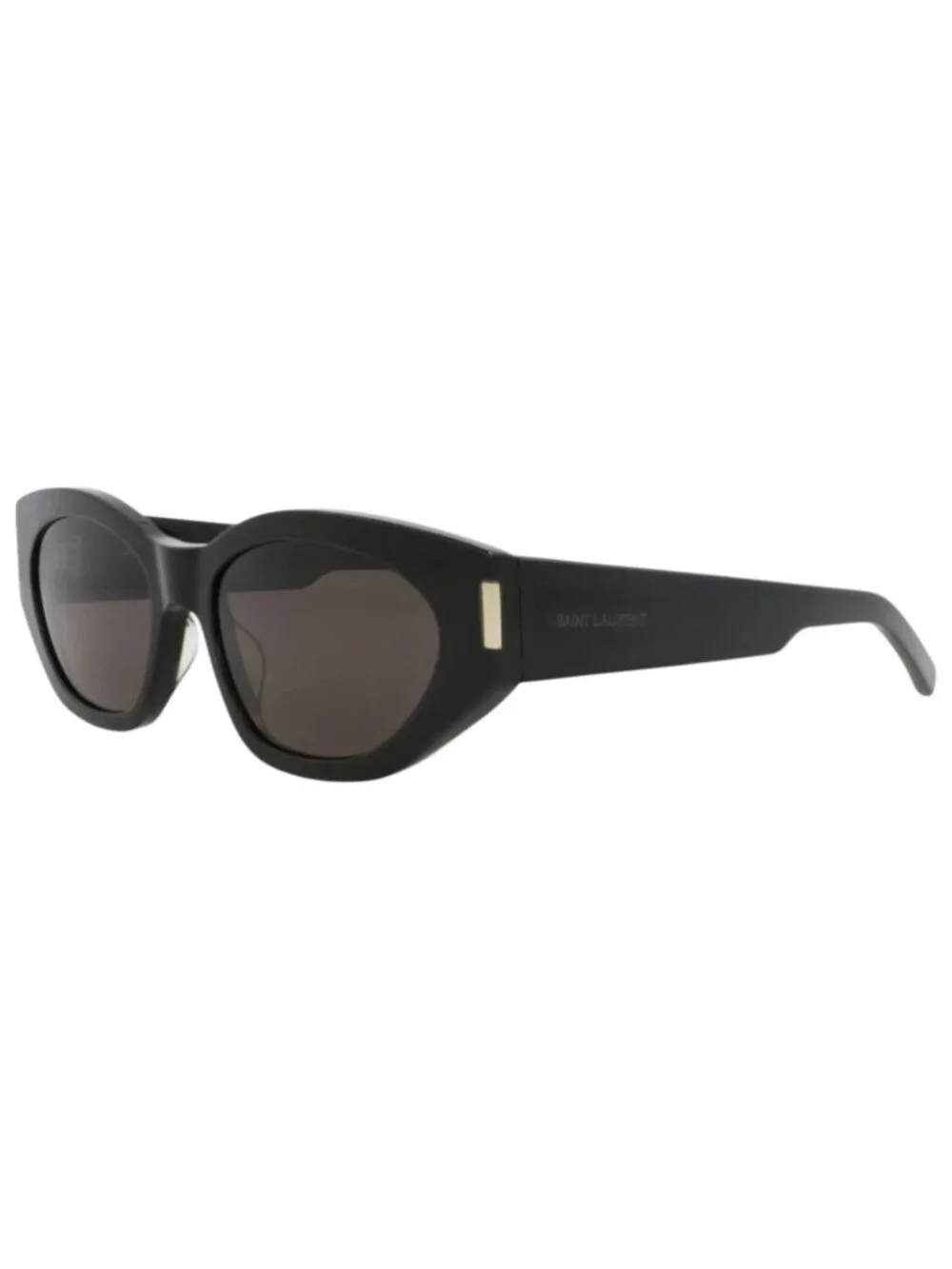 New Saint Laurent Women's Sunglasses Cat Eye Recycled Acetate Frame Black Black